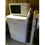 Beko under counter fridge, Sanyo microwave & trouser press E/T