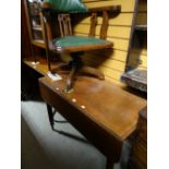 A barley-twist leg Pembroke table with one opening & one false drawer together with a vintage