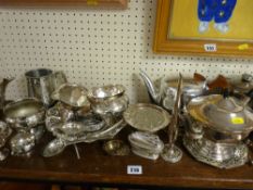 Large parcel of electroplate ware including Picquot teapot etc