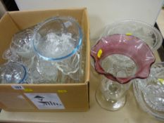 Parcel of cut glass bowls, vases and other miscellaneous glassware