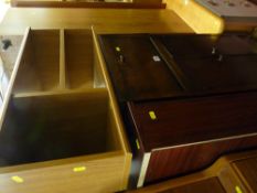 Parcel of miscellaneous furniture including night cabinet two tier table etc