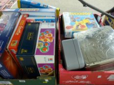 Two boxes of modern and vintage games