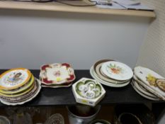 Parcel of decorative plates including a set of three Myott etc
