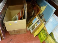 Quantity of framed and unframed pictures and prints, an unused painter's canvas etc