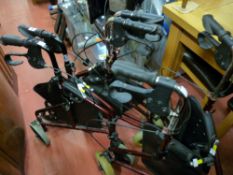 Three mobility scooters