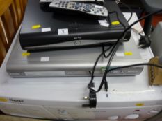 Sky HD box, Phillips DVD recorder, both with remote controls E/T