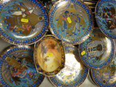 Quantity of Royal Worcester 'Tutankhamun' and similar display plates and a similar patterned