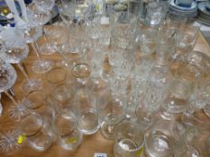Good quantity of drinking glassware including long stemmed goblets etc
