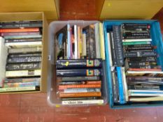 Two tubs and a box of good reference books