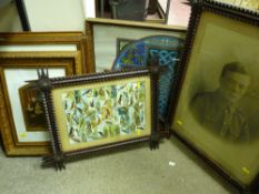 Parcel of prints, old wartime photographic portraits and a Celtic style print