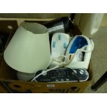 Box of small household electricals E/T