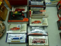 Nine bubble pack and boxed diecast vehicles by Corgi, Lledo (modern)