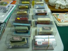 Fourteen hard cased, mostly Corgi limited edition diecast buses