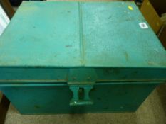 Vintage tin strong box