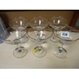 Set of six Babycham Champagne glasses