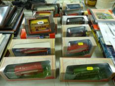 Thirteen bubble pack and boxed diecast buses, mostly Corgi Classics