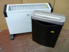 Portable heater and a small office shredder E/T