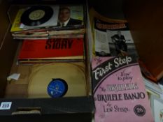 Large parcel of LP records etc and various haberdashery patterns and booklets