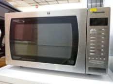 Silver Panasonic microwave oven E/T