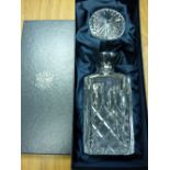 Fine boxed Stewart crystal whisky decanter