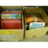 Two boxes of LP records, mostly boxed sets