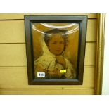 Framed crystoleum of a young girl