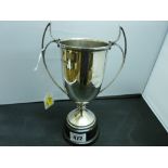 Hallmarked silver presentation cup inscribed 'Presented by John Edwards for the Best Welsh Terrier',