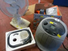 Bionair small dehumidifier, a steam gun and a Tefal desk fan E/T