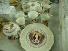 Quantity of commemorative pottery and porcelain by Masons, Aynsley, Spode etc
