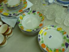Selection of Royal Norfolk modern fruit decorated dinnerware