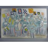 RAOUL DUFY coloured lithograph - titled 'The Band', published by School Prints Ltd, printed by W S