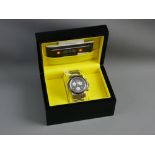 SWISS MILITARY WATCH SEAWOLF 1, modern cased gent's chronograph wristwatch with stainless steel