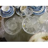 Collection of heavy glassware