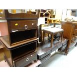 Parcel of Stag bedroom furniture comprising mirror dressing table & stool, bedside cabinets,