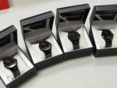 Four Barkers of Kensington gent's 'Entourage' steel hands & numerals wristwatches