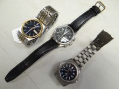 Three gent's wristwatches - Citizen, Pulsar & Seiko