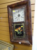 A vintage American wall clock (distressed)