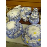 A large parcel of Shelley & later Royal Albert 'Dainty Blue' tea & dinnerware including covered