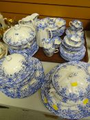 A large parcel of Shelley & later Royal Albert 'Dainty Blue' tea & dinnerware including covered