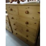 A nice modern pine chest of drawers, two short above four long