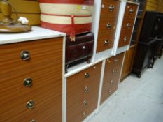 Parcel of modern bedroom furniture comprising bedside cabinets, chest of drawers