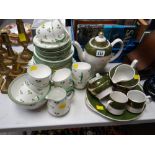A Shelley 'Shamrock' patterned part-teaset together with a gilt & green Woods & Sons, Lincoln