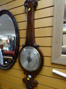 A mahogany banjo barometer by FRANCIS & CO, Southampton Street, Strand (A/F)
