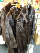 Three fur coats
