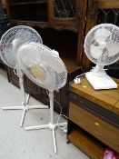 A parcel of three electric fans E/T