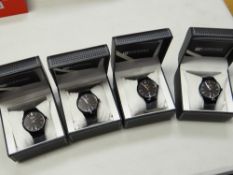 Four Barkers of Kensington gent's 'Entourage' rose hands & numerals wristwatches