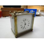 Small brass carriage clock