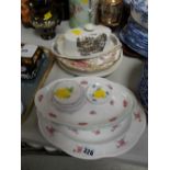 Collection of various Shelley patterned dishes & small saucers etc
