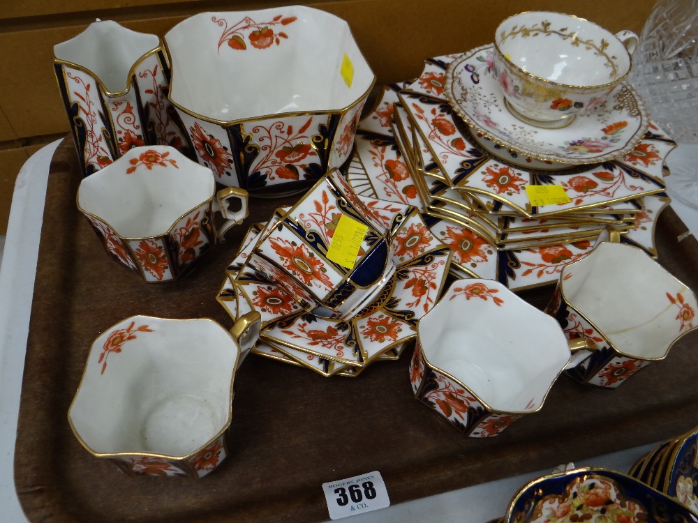 A Wileman Imari patterned part-teaset