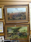Two framed military prints depicting the Battle of Rorke's Drift